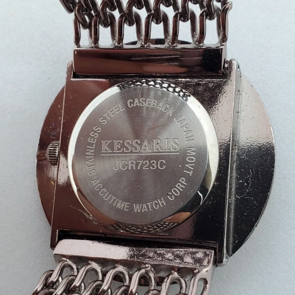 Kessaris Dark Brown Dial Mesh Bands 34MM Round‎ Case 7